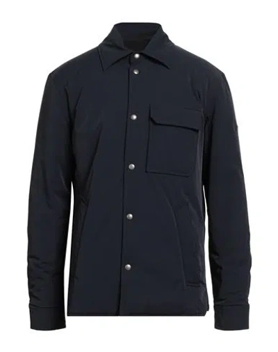 Paolo Pecora Man Jacket Navy Size 44 Polyamide, Elastane In Blue