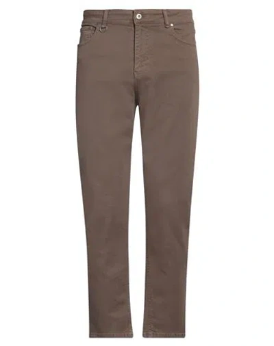 Paolo Pecora Man Jeans Khaki Size 34 Cotton, Elastane In Beige