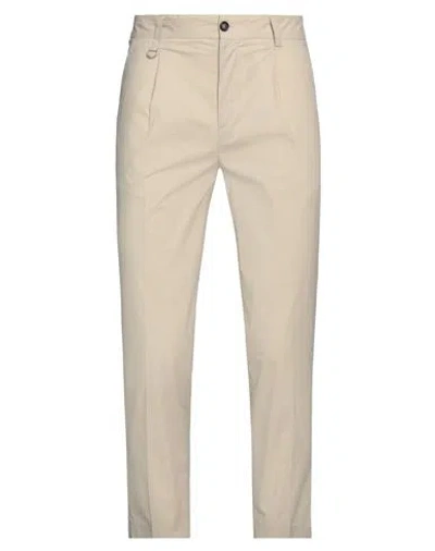 Paolo Pecora Man Pants Beige Size 34 Cotton, Elastane In Beige