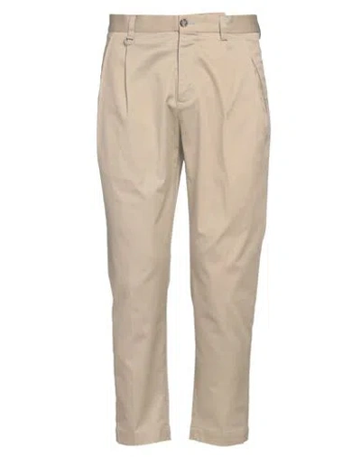 Paolo Pecora Man Pants Beige Size 38 Cotton, Elastane