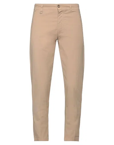 Paolo Pecora Man Pants Beige Size 34 Cotton, Elastane