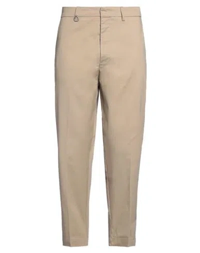 Paolo Pecora Man Pants Beige Size 38 Cotton, Elastane