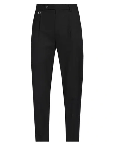 PAOLO PECORA PAOLO PECORA MAN PANTS BLACK SIZE 32 POLYESTER, WOOL, ELASTANE