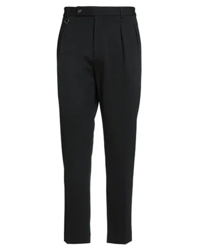 PAOLO PECORA PAOLO PECORA MAN PANTS BLACK SIZE 34 VISCOSE, POLYAMIDE, ELASTANE