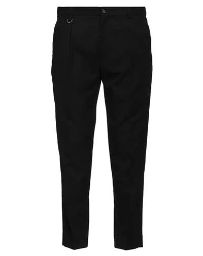 Paolo Pecora Man Pants Black Size 36 Polyester, Viscose, Elastane In Brown