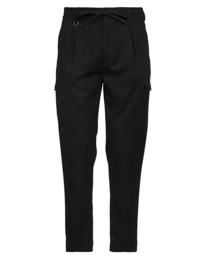 Paolo Pecora Man Pants Black Size 38 Polyester, Viscose, Elastane