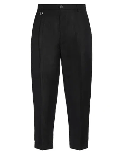 Paolo Pecora Man Pants Black Size 40 Linen, Polyester, Wool