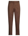 Paolo Pecora Man Pants Brown Size 36 Lyocell, Cotton, Elastane