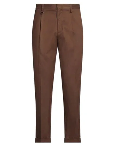 Paolo Pecora Man Pants Brown Size 36 Lyocell, Cotton, Elastane