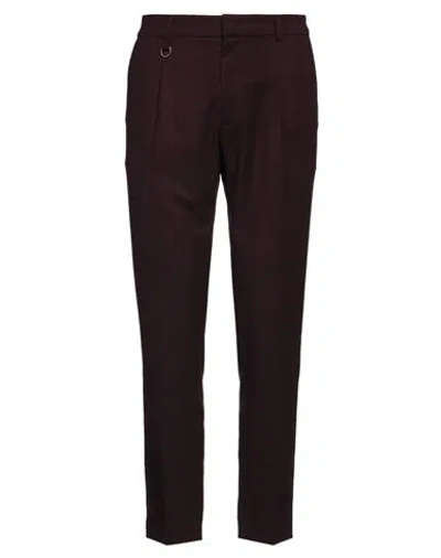Paolo Pecora Man Pants Burgundy Size 34 Polyester, Viscose, Elastane In Red