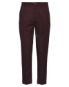 Paolo Pecora Man Pants Burgundy Size 36 Polyester, Viscose, Elastane In Red