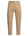 Paolo Pecora Man Pants Camel Size 32 Cotton, Elastane In Beige