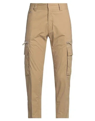 Paolo Pecora Man Pants Camel Size 32 Cotton, Elastane In Beige