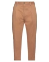 Paolo Pecora Man Pants Camel Size 30 Cotton, Elastane In Beige