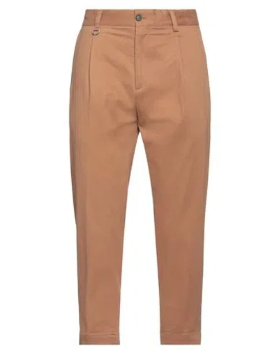 Paolo Pecora Man Pants Camel Size 30 Cotton, Elastane In Beige