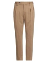 Paolo Pecora Man Pants Camel Size 34 Viscose, Polyamide, Elastane