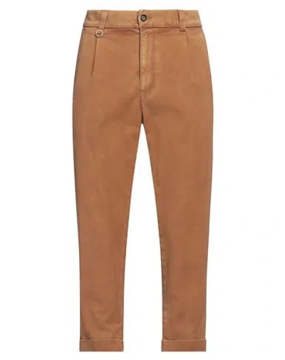 Paolo Pecora Man Pants Camel Size 36 Cotton, Elastane In Beige