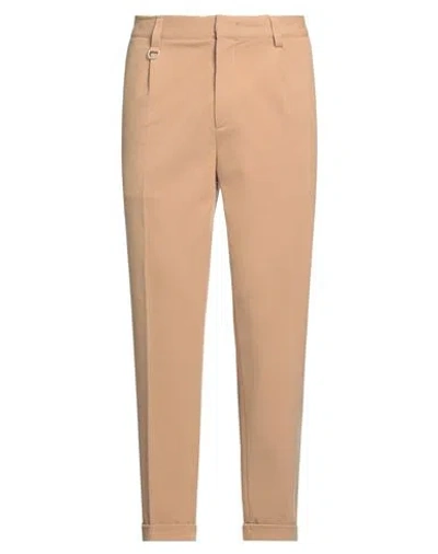 Paolo Pecora Man Pants Camel Size 36 Viscose, Polyamide, Elastane In Beige