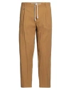Paolo Pecora Man Pants Camel Size 38 Cotton, Elastane In Sand