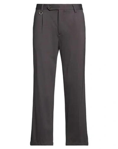 Paolo Pecora Man Pants Charcoal Size 32 Viscose, Polyamide, Elastane In Gray