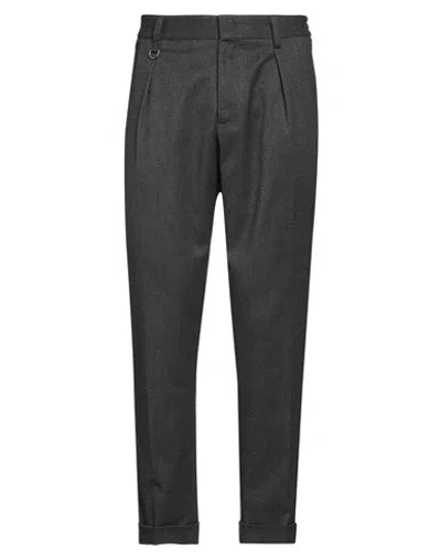 Paolo Pecora Man Pants Charcoal Size 36 Polyester, Viscose, Elastane In Grey