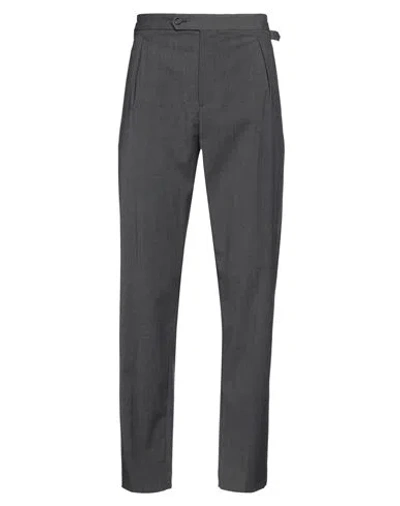 Paolo Pecora Man Pants Charcoal Size 36 Polyester, Wool, Elastane