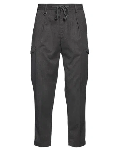 Paolo Pecora Man Pants Charcoal Size 38 Polyester, Viscose, Elastane