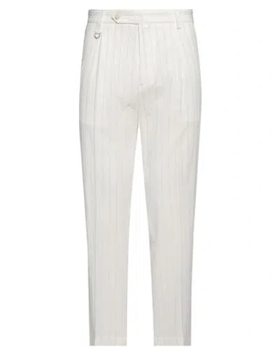 Paolo Pecora Man Pants Cream Size 34 Cotton, Elastane In White