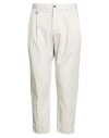 Paolo Pecora Man Pants Cream Size 36 Cotton, Elastane In White