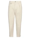 Paolo Pecora Man Pants Cream Size 36 Cotton, Elastane In White