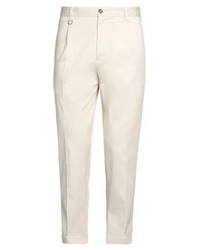 Paolo Pecora Man Pants Cream Size 36 Cotton, Elastane In White