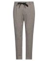 Paolo Pecora Man Pants Dark Brown Size 34 Polyester, Viscose, Polyamide, Elastane