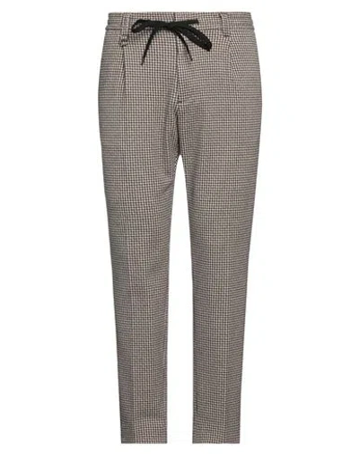 Paolo Pecora Man Pants Dark Brown Size 34 Polyester, Viscose, Polyamide, Elastane
