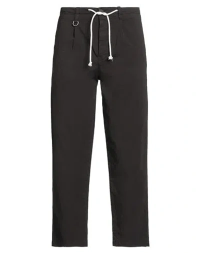 Paolo Pecora Man Pants Dark Brown Size 36 Cotton, Elastane