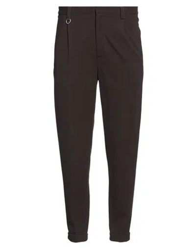 Paolo Pecora Man Pants Dark Brown Size 30 Viscose, Polyamide, Elastane