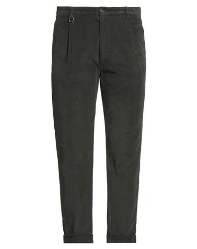 Paolo Pecora Man Pants Dark Green Size 36 Cotton, Elastane