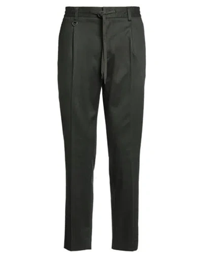 Paolo Pecora Man Pants Dark Green Size 38 Lyocell, Cotton, Elastane