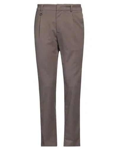 Paolo Pecora Man Pants Taupe Size 30 Polyester, Viscose, Elastane In Grey