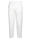 Paolo Pecora Man Pants Ivory Size 36 Cotton, Elastane In White