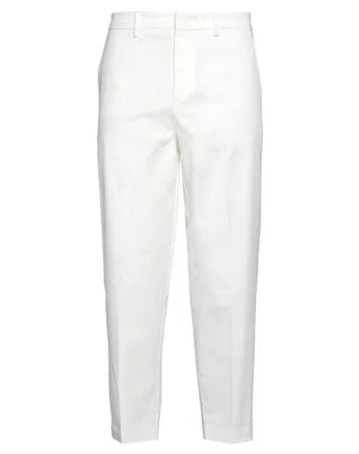 Paolo Pecora Man Pants Ivory Size 36 Cotton, Elastane In White