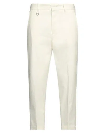 Paolo Pecora Man Pants Ivory Size 38 Cotton, Elastane In White