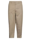 Paolo Pecora Man Pants Khaki Size 34 Cotton, Elastane In Beige
