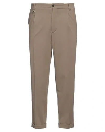 Paolo Pecora Man Pants Khaki Size 38 Viscose, Polyamide, Elastane In Beige