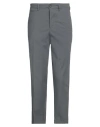 Paolo Pecora Man Pants Lead Size 30 Cotton, Elastane In Grey