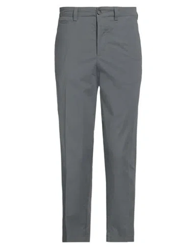Paolo Pecora Man Pants Lead Size 30 Cotton, Elastane In Grey