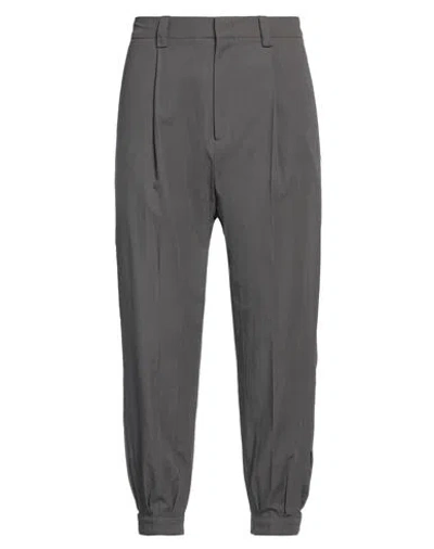 Paolo Pecora Man Pants Lead Size 32 Cotton, Elastane In Grey
