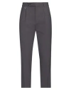 Paolo Pecora Man Pants Lead Size 32 Polyester, Wool, Elastane In Grey