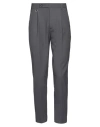 Paolo Pecora Man Pants Lead Size 34 Polyester, Wool, Elastane In Grey