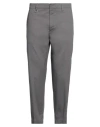 Paolo Pecora Man Pants Lead Size 38 Cotton, Elastane In Grey