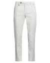 Paolo Pecora Man Pants Light Grey Size 34 Lyocell, Cotton, Elastane In White